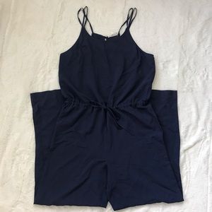Lou & Grey Cami Jumpsuit Blue Wide Leg Sz M